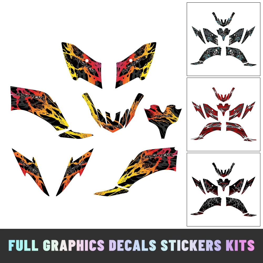 

Decoration Graphics Decals Stickers Motorcycle Background Fit for Yamaha Raptor 125 250 YFM125 YFM250 ATV