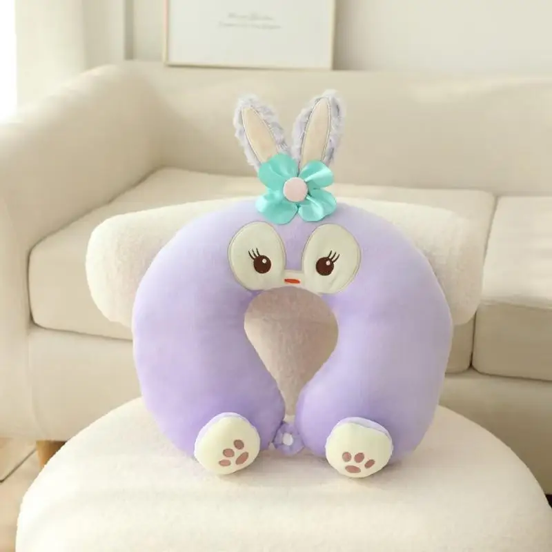 Disney ShellieMay StellaLou LinaBell Gelatoni Duffy Neck Pillow Anime Cartoon peluche Doll Office Car poggiatesta cuscini a forma di U