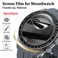 5pcs Screen Protector for Omega X Swatch MoonSwatch Full Coverage Film Ultra Clear Flexible Soft TPU Watch Protective Cover