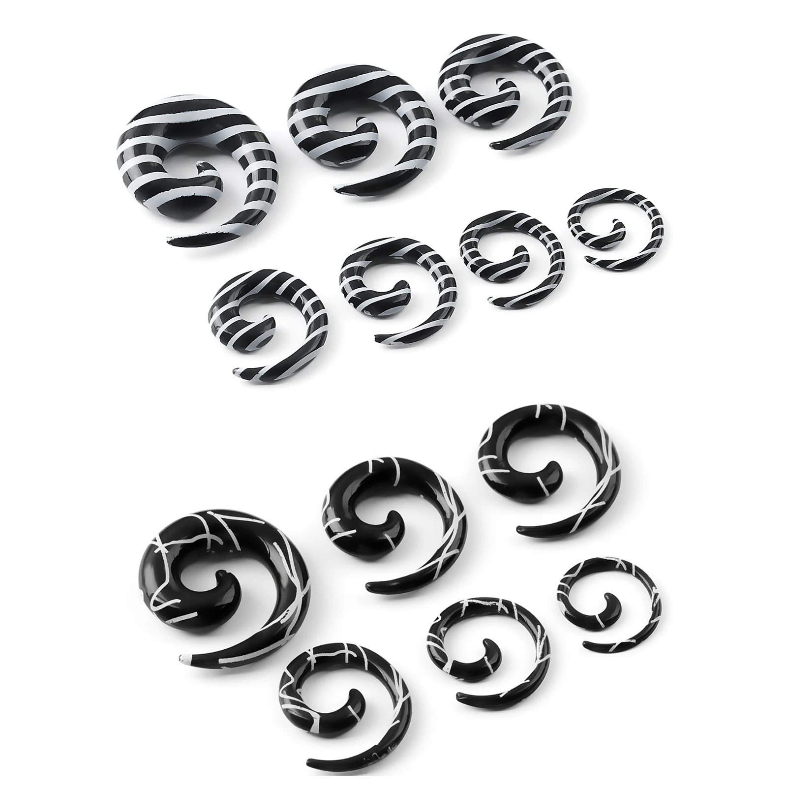 1pc Acrylic Helix Piercing Expanders Collar Ear Plugs And Tunnels Fashion Snail Punk Piercing Jewelry For Man And Woman