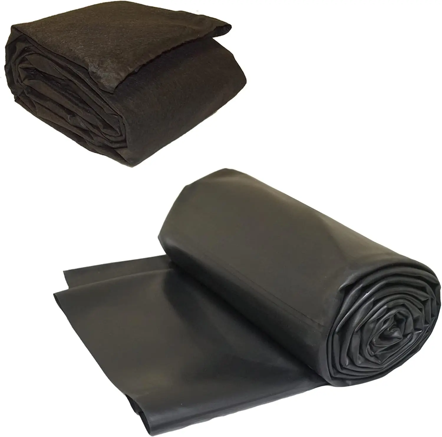 10ft x 15ft 45 Mil EPDM Rubber Pond Liner with Protective Underlayment Combo Waterproof Kit for Outdoor Garden Pond Waterfall Aquaponics