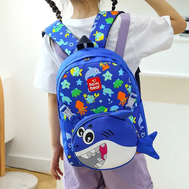 Mochila impermeável para crianças, mochila bonita impressa dos desenhos animados para meninos, ultra leve, saia para brincar, mochila pequena do