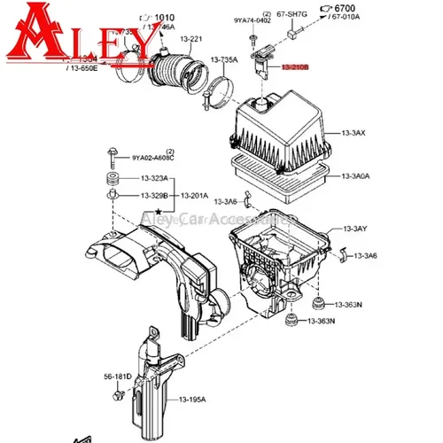 Imagen 2 del producto Original PYFS13215 E5T63271 PYFS 13 215 nuevo Sensor de flujo de aire masivo para Mazda 2 3 6 CX3 CX5 CX8 MX5 CX30 accesorios de coche