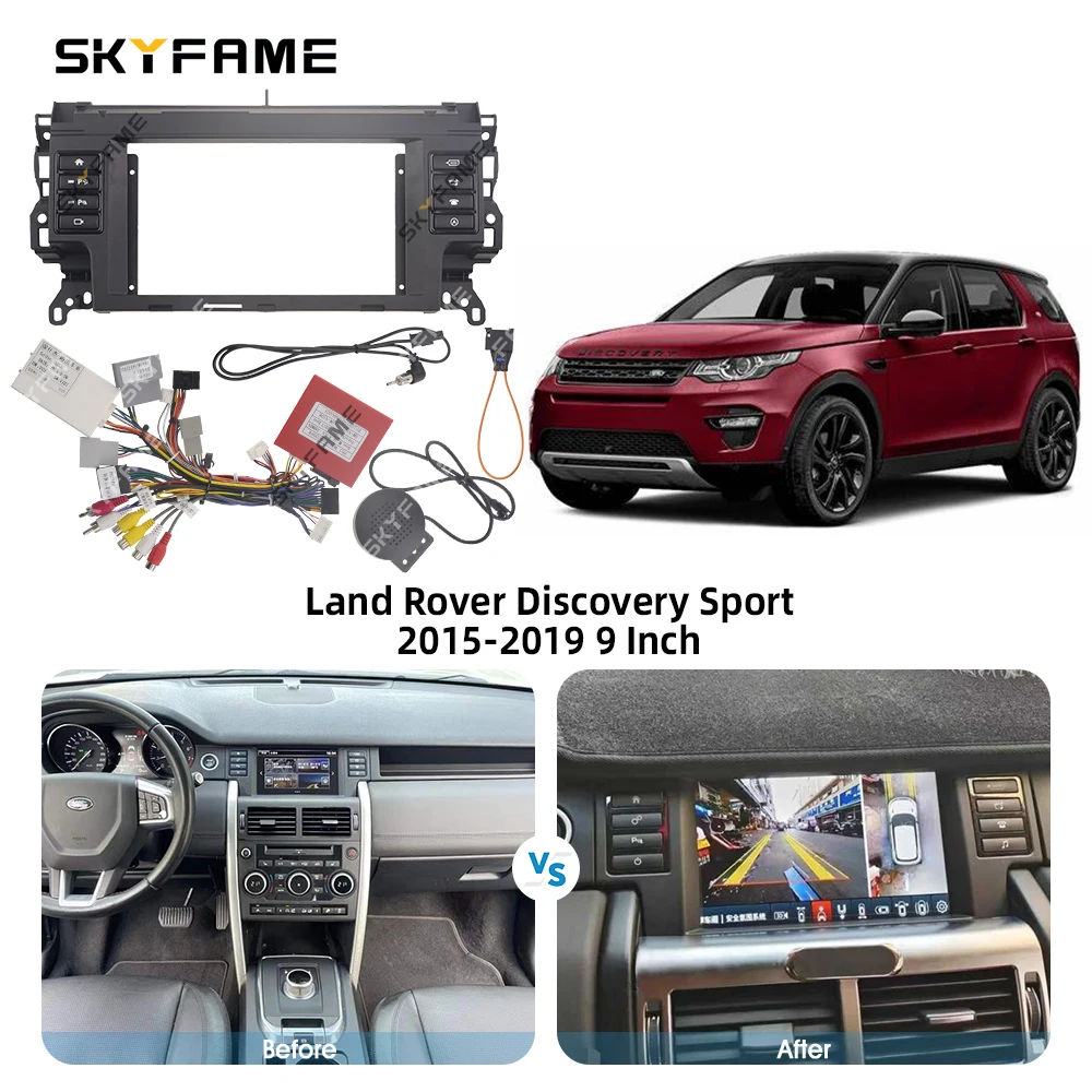 SKYFAME-Adaptador de Fascia de marco de coche de 12,3 pulgadas, caja Canbus, Kit de Panel de montaje de tablero de Radio Android para Land Rover Discovery Sport