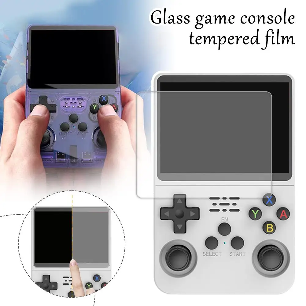 Tempered Glass For R36s 3.5 Inches Game Console Screen Protector For R36s High Aluminum Glass Anti-scratch Film Accessories R9g6