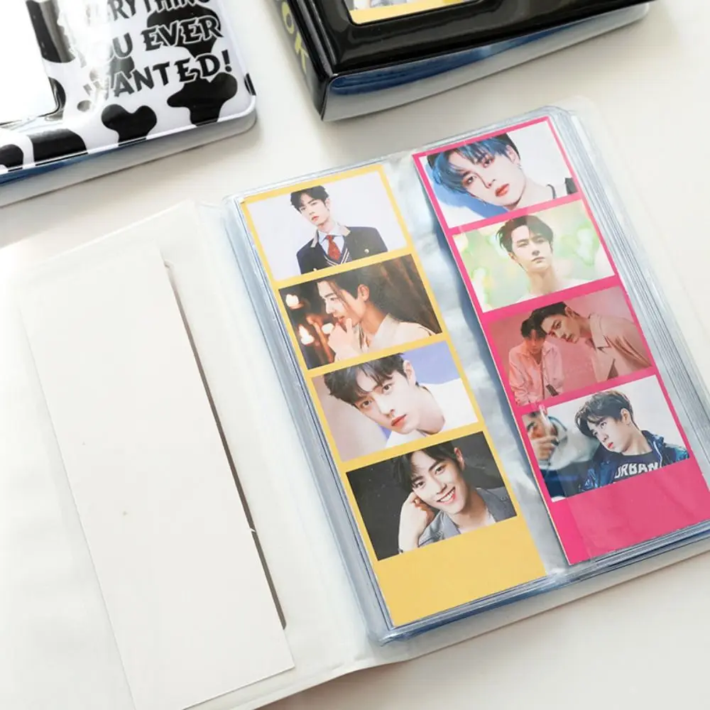 

Cute Cartoon 4 Continuous Shooting Albums 64 Pockets with Inner Page Photo Album Holder Clear Pockets PVC