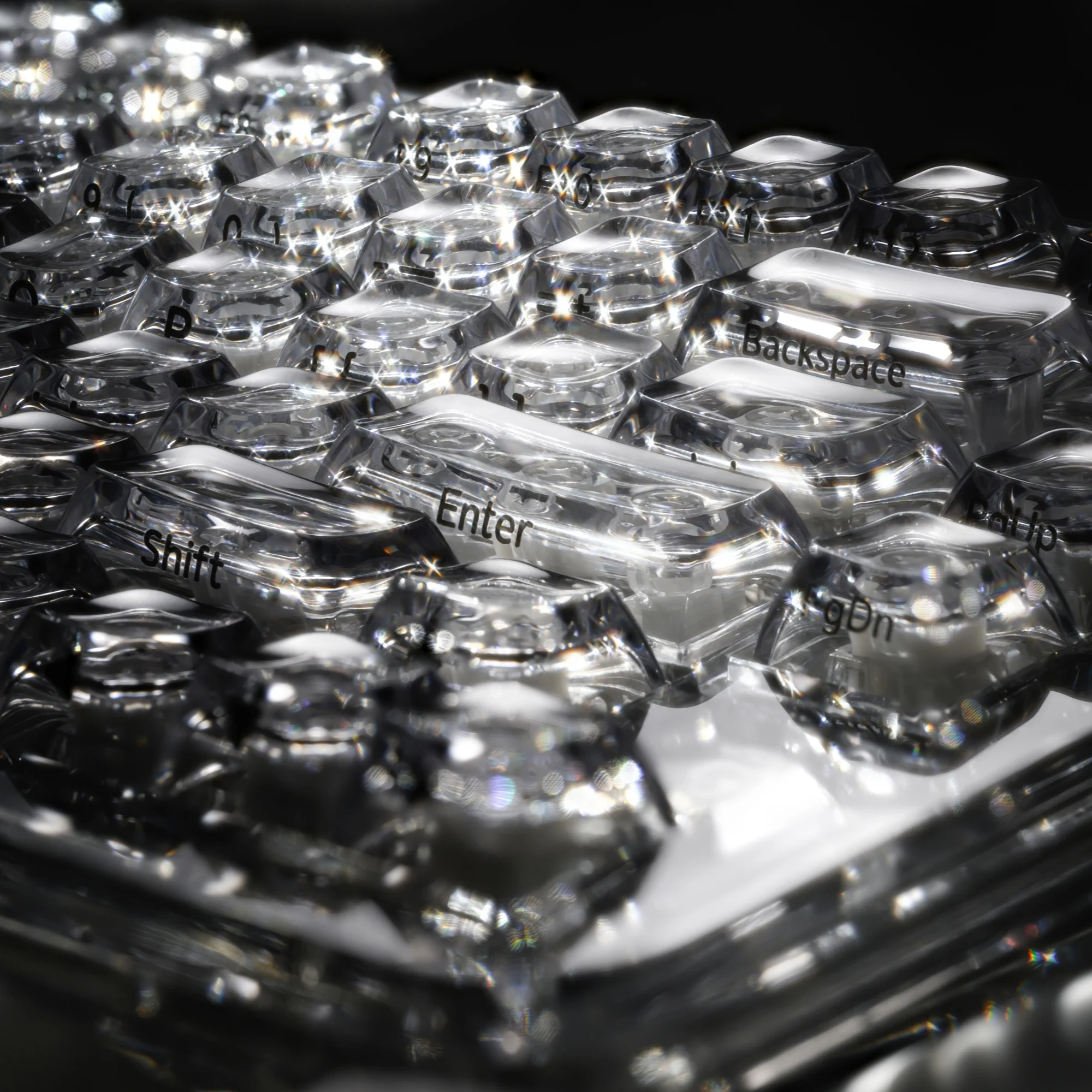XVX Crystal Transparent SA Profile Keycaps For Mechanical Gaming Keyboard PC Key Caps Side Print Backlit RGB Keycap 128 Keys view 3