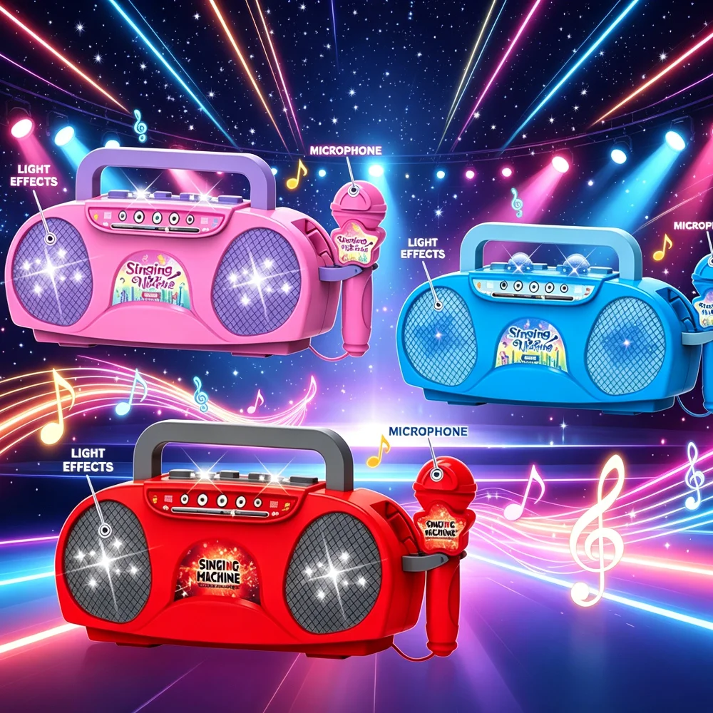 

Kids Singing Machine Portable Early Education With Light High Sound Quality Karaoke Microphone Music Instrument Toys For Kid