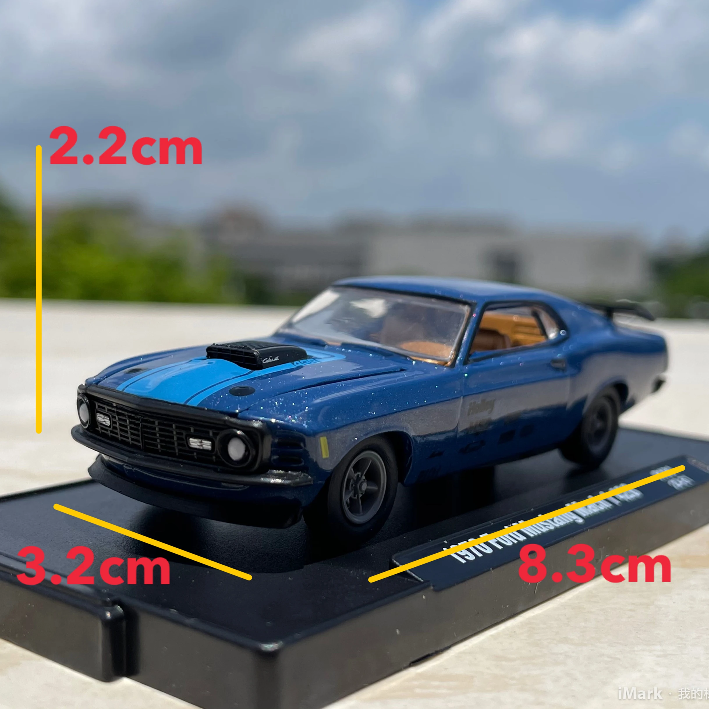 1:64 Scale Diecast Alloy 1970 Ford Mustang Mach Toys Sports Cars Model Classics Nostalgia Adult Gifts Souvenir Static Display