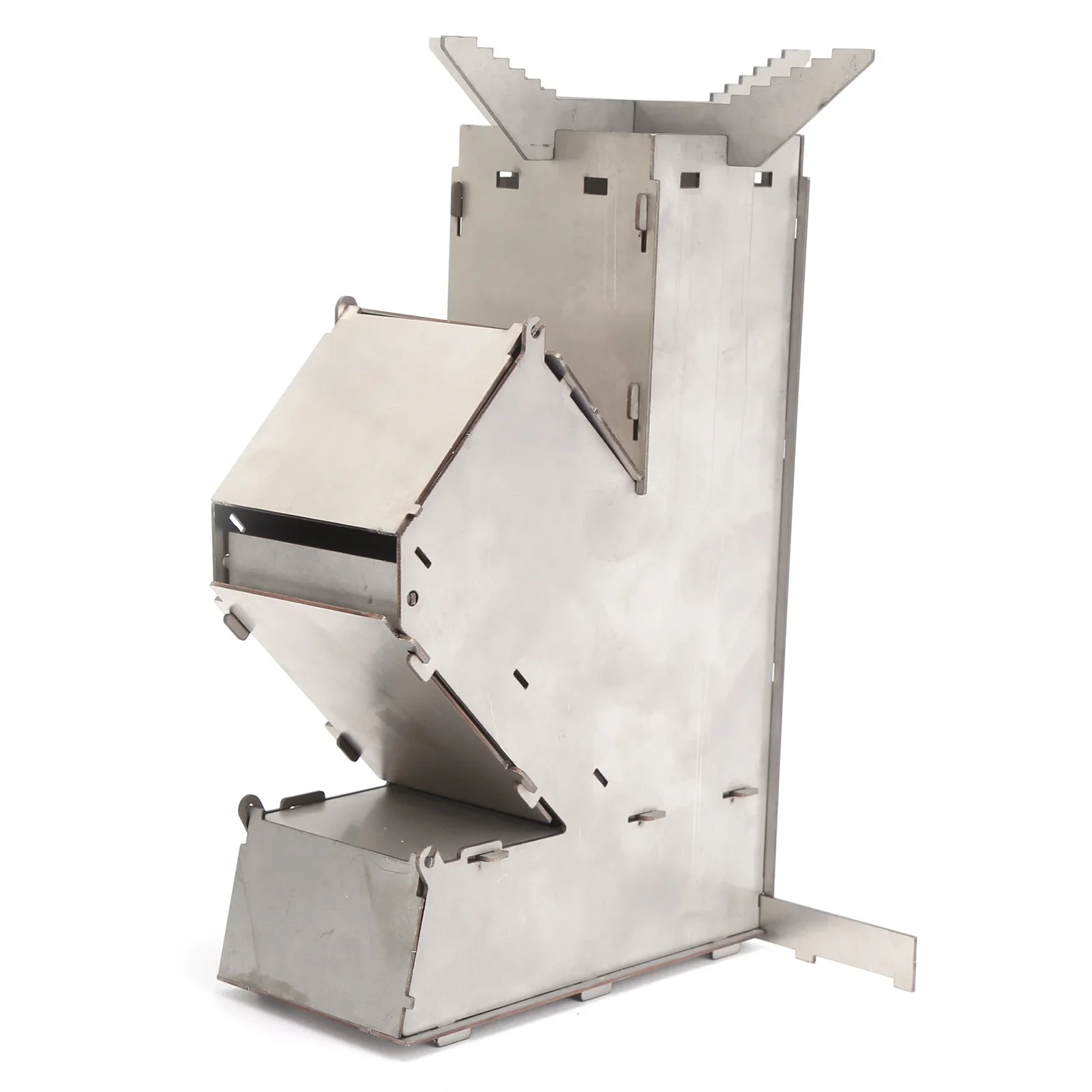 

Rocket Stove Portable Durable Convenient Stainless Steel Detachable Backpacking Stove For Outdoor
