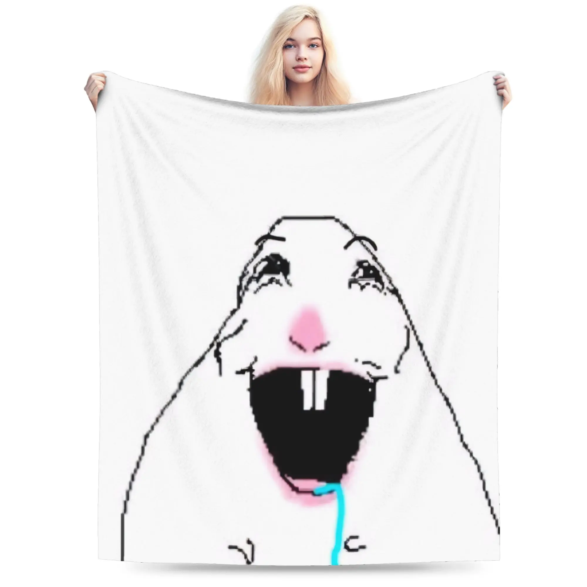 Hamster Caveman Blankets Ultra-Soft Flannel Healing Gift  Throw Blanket Bedding Throws
