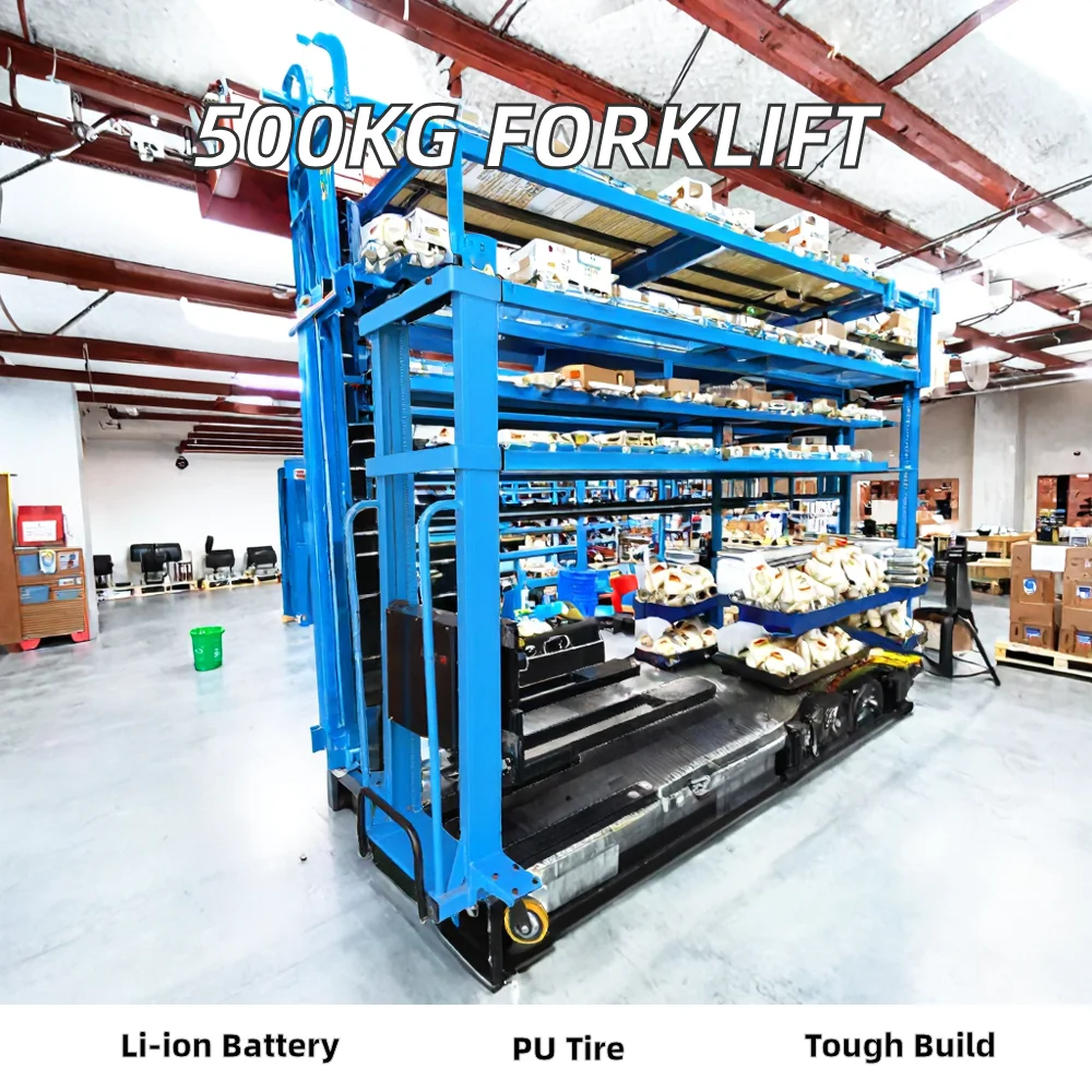 Factory Price 1T 2T Full-electric AWD Offroad Portable Self Loading Stacker Ladder Truck Mounted Forklift Polyurethane Tires