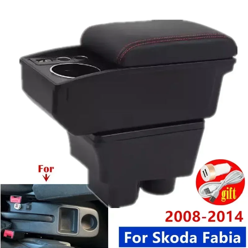 

Car central armrest box For Skoda FABIA Armrest For Skoda Fabia 2 2008-2014 Car Armrest box Storage box Dedicated Retrofit