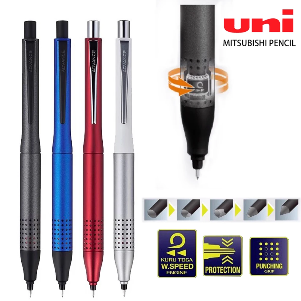 

Japan UNI Kuru Toga Drawing Mechanical Pencil M5-1030 Break-proof Automatic Rotation Telescopic Low Center of Gravity Stationery