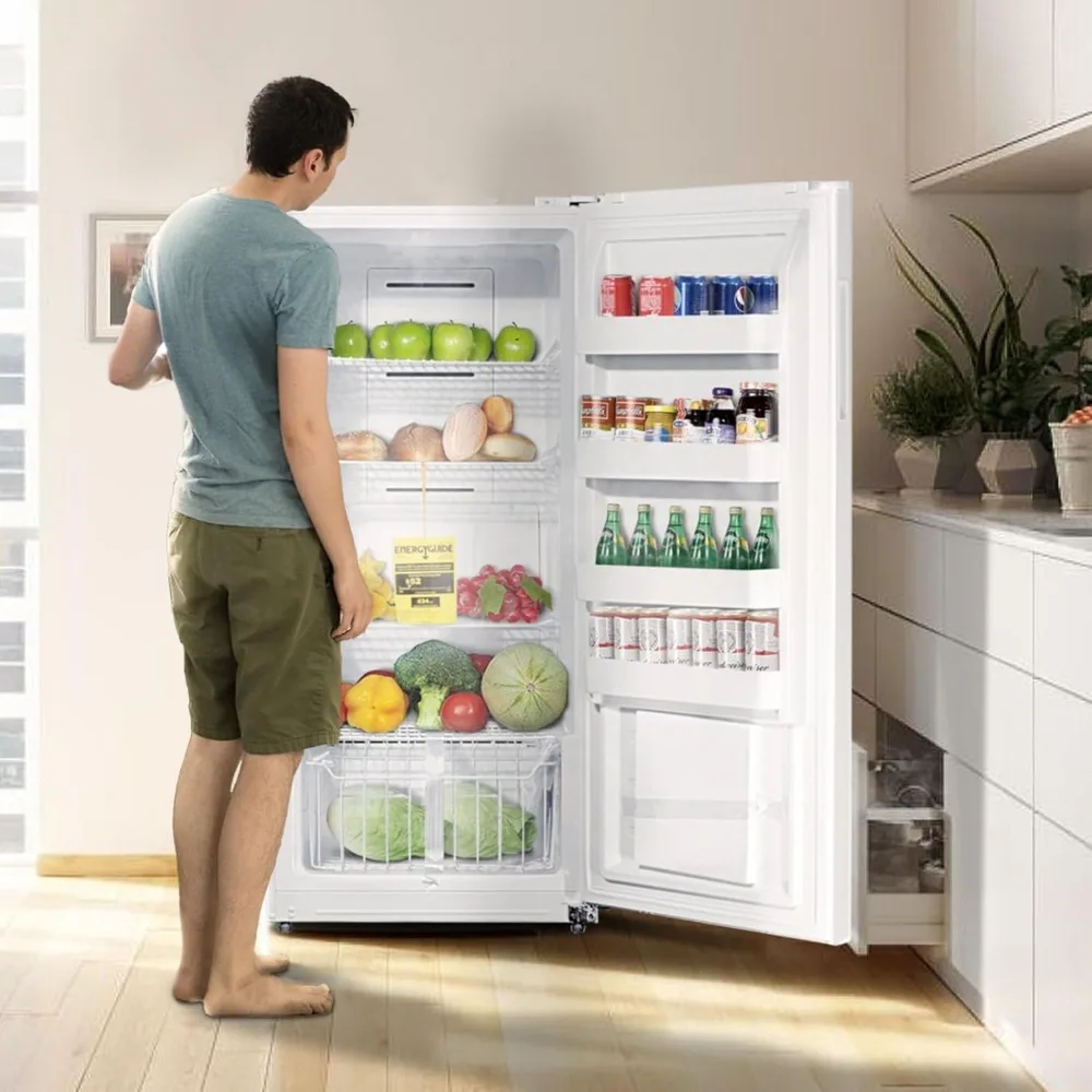 14 cubic feet convertible freezer, vertical freezer compartment, vertical single door refrigerator, suitable for household use