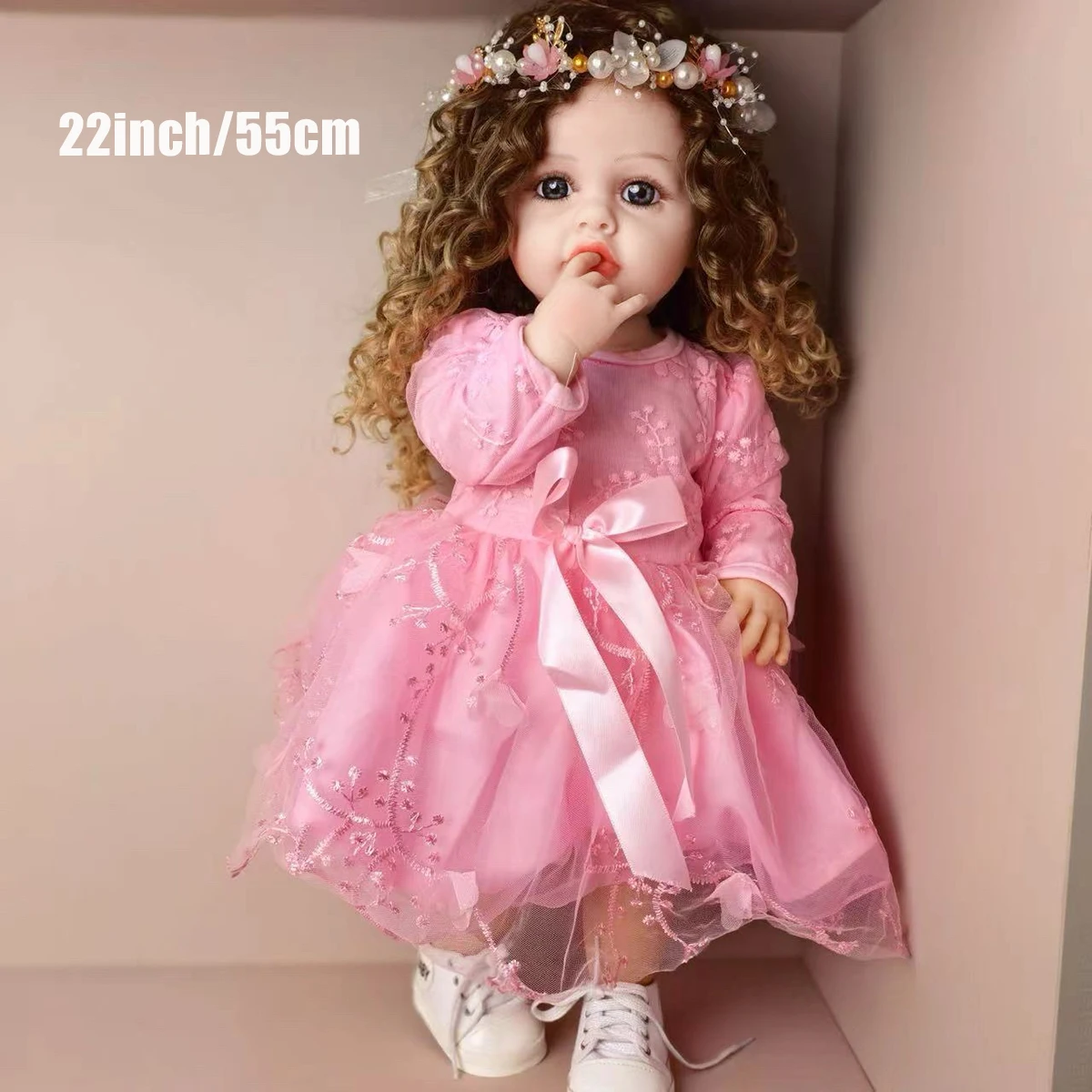 

20 inch 50cm newborn doll, girl doll, lifelike princess, toddler, newborn toy, birthday/Christmas gift