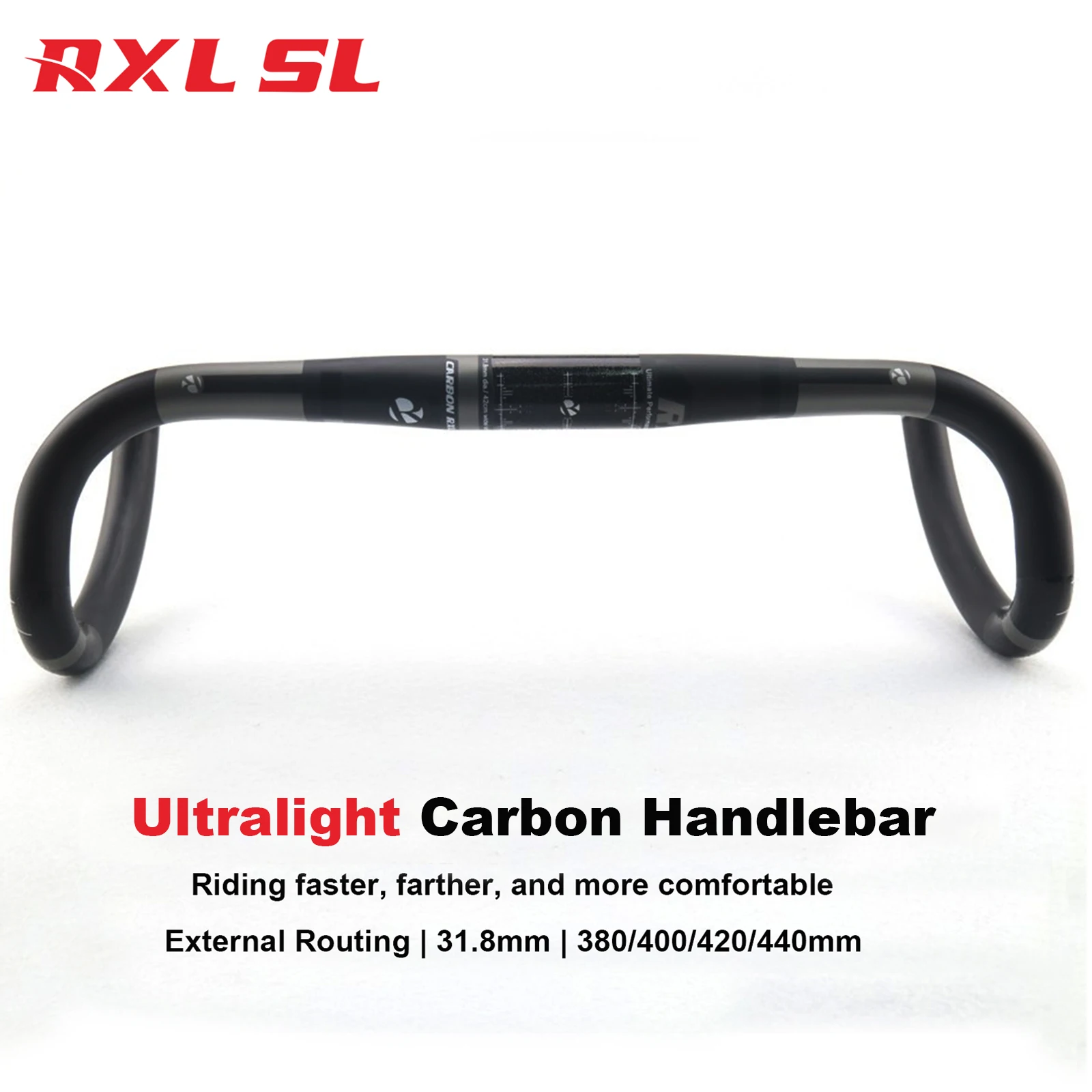 

Ultraliht Carbon Handlebar Road Bicycle RXL SL 1-1/4"Flying Bent Bar 380/400/420/440mm External Routing Bike Accessories