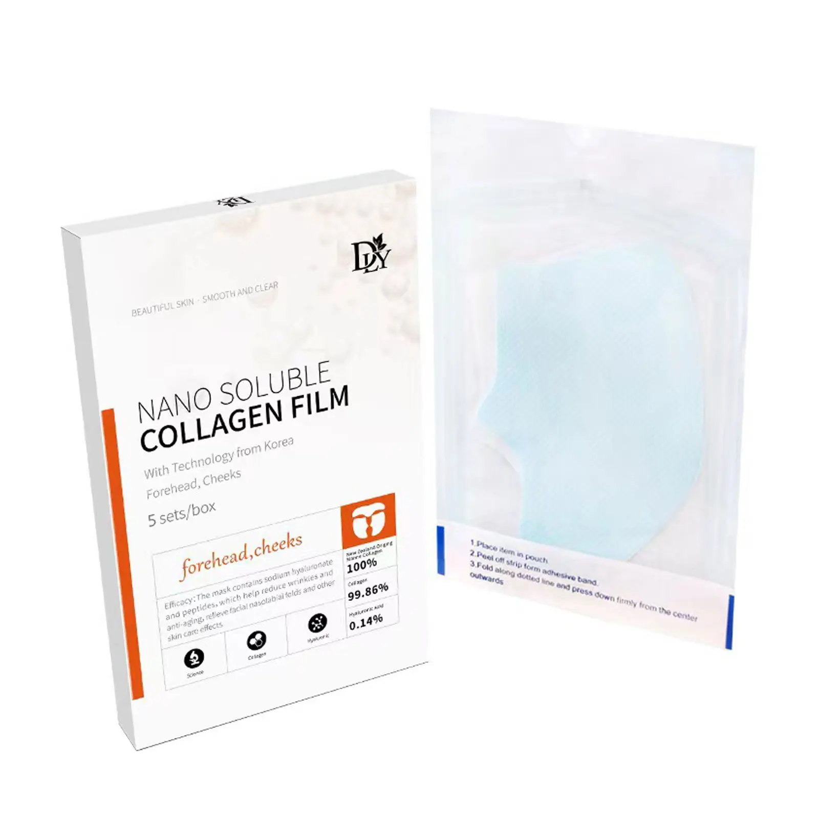 Water Soluble Collagen Film Gel Facial Mask Paper Anti Aging Moisturizing Wrinkle Remover Face Filler Firming Face Care