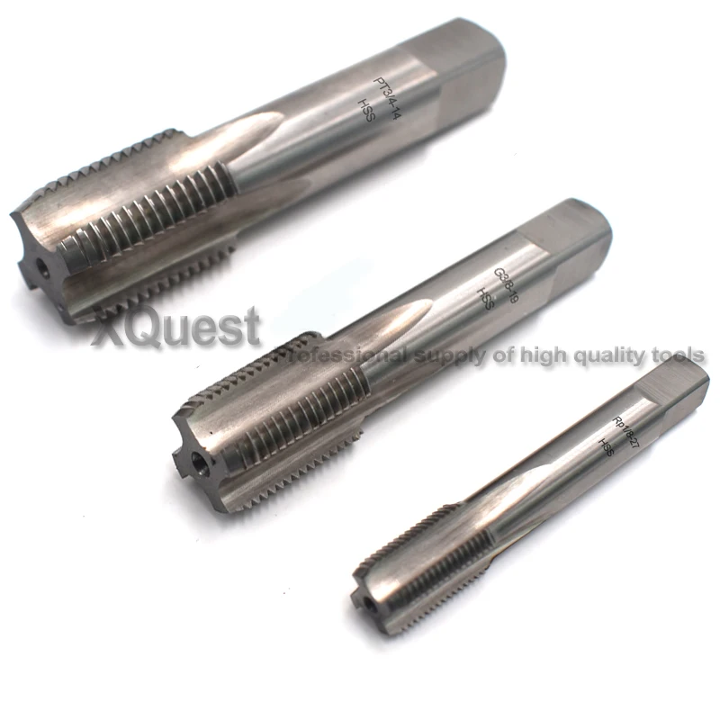 

XQuest HSS Tapered PIPE Taps PT Rc ZG 1/8 1/4 3/8 1/2 3/4 Pipe Thread tap Rp PF G BSP 1/8-28 1/4-19 3/8-19 1/2-14 3/4-14