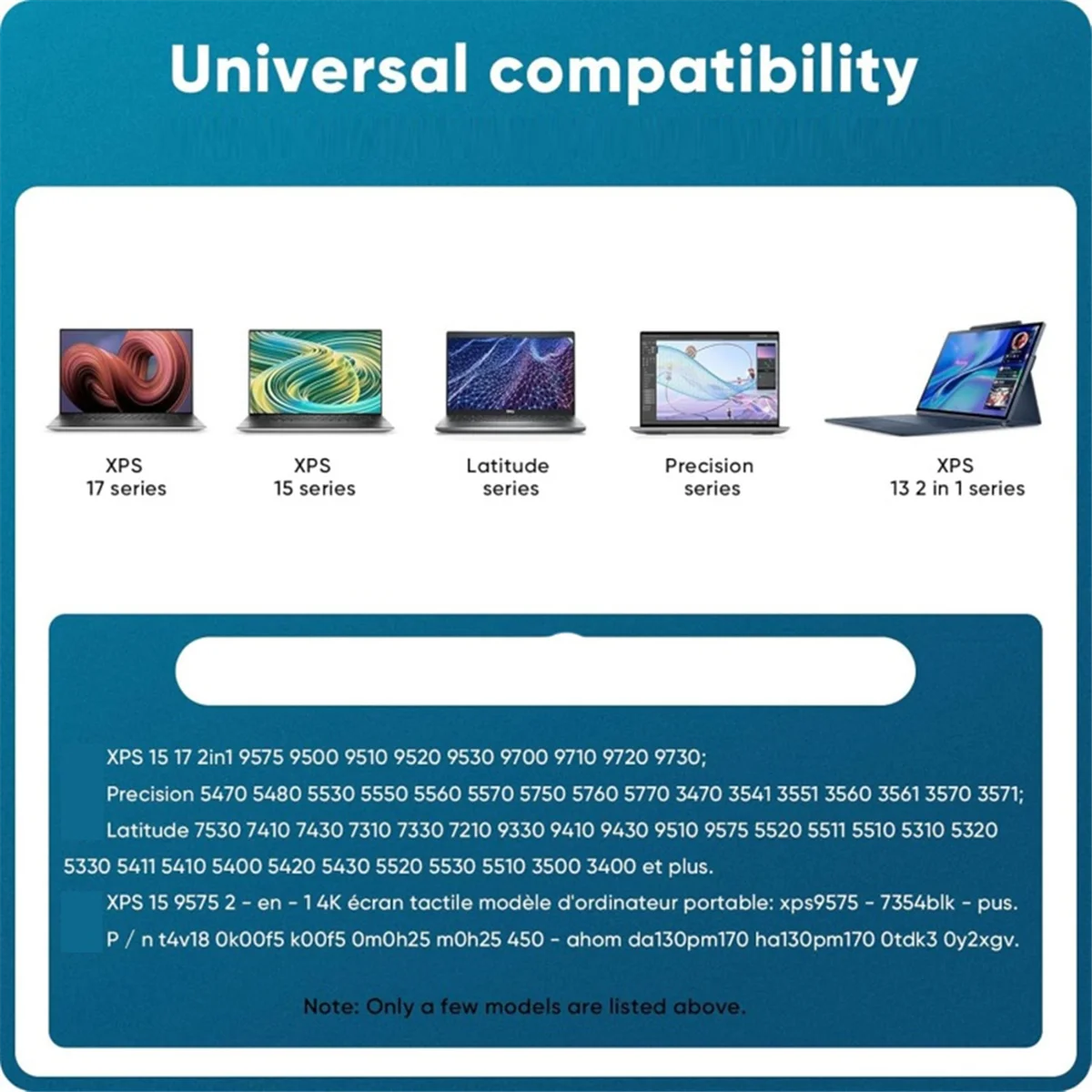 130 واط USB C نوع C محول الطاقة ل XPS 15 الدقة 5530 3550 3551 7410 9410 9510 9575 شاحن الكمبيوتر المحمول (الولايات المتحدة)