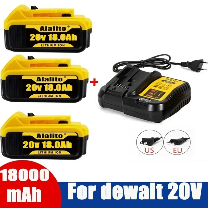 100% Original 20V 18.0Ah MAX Battery Power Tool Replacement for DeWalt DCB184 DCB181 DCB182 DCB200 20V 18Ah 18Volt 20v Battery