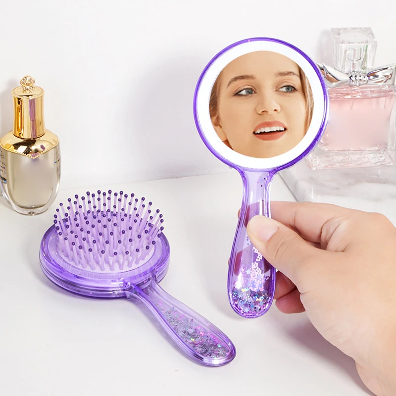 Purple Galaxy Air Cushion Hair Brush Comb Makeup Mirror Massage Makeup Health Care Tools