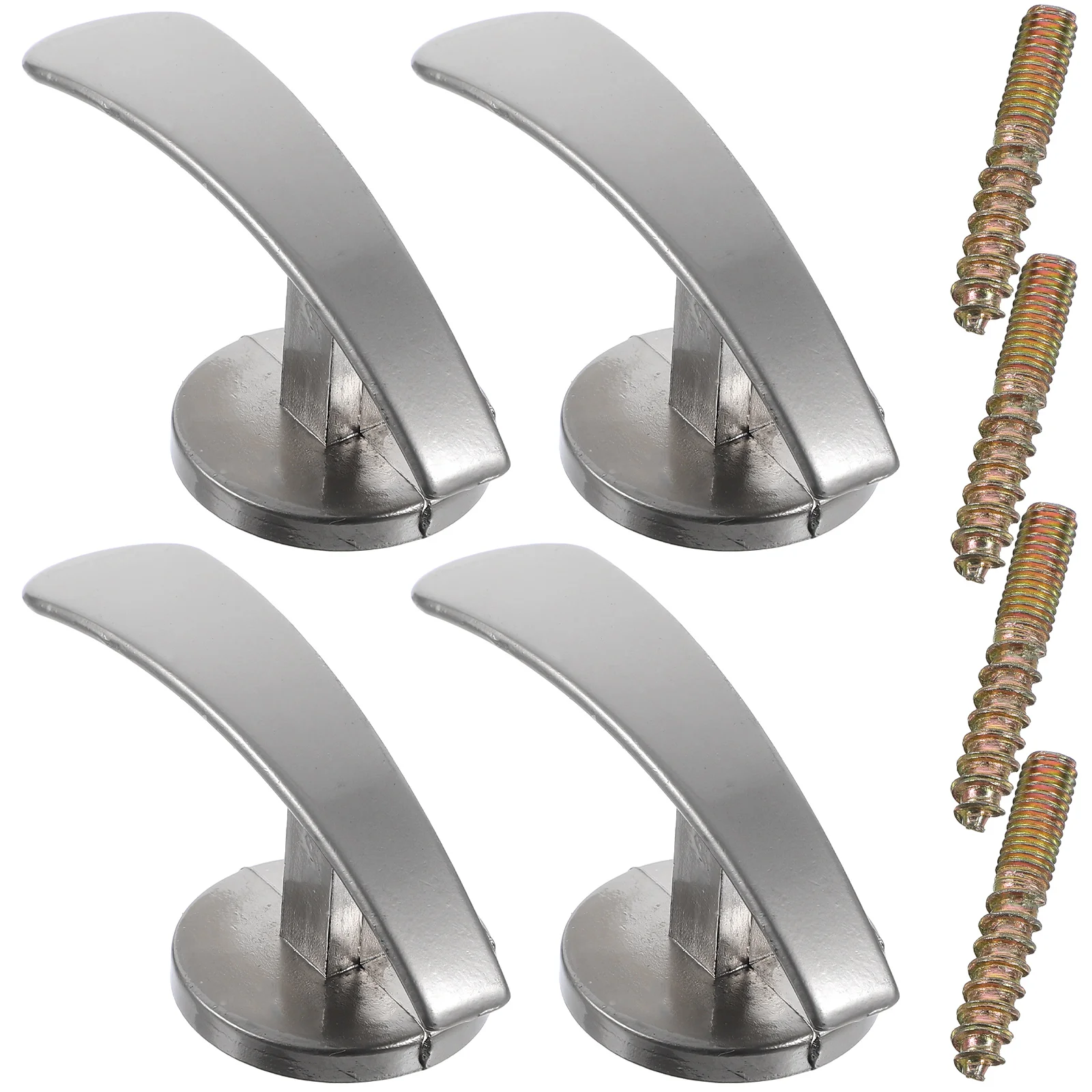 

4 Pcs Curtain Holdbacks Metal Drapery Hooks Wall Mounted Zinc Alloy Simple Style Living Room Bedroom Window Tiebacks Accessories