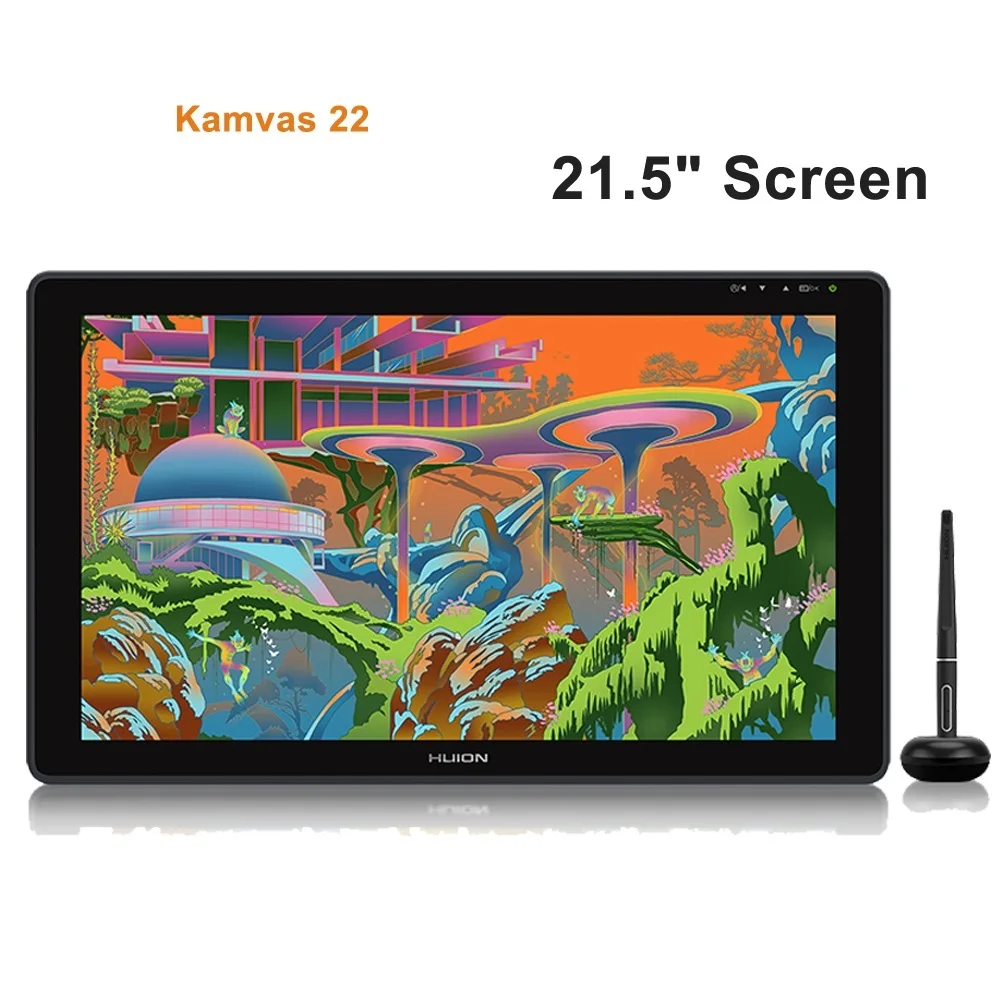 AAA+ Kamvas 22 Graphic Pen Tablet Monitor Pen Display 21.5 Inch Anti-glare Screen 120%s RGB Windows Mac And Android Device