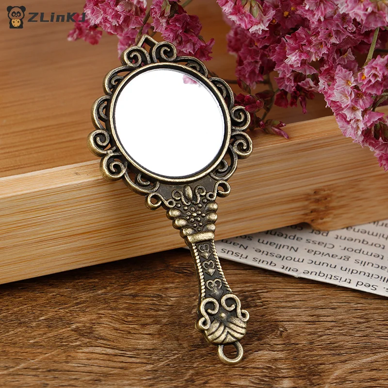▶1Pcs Mini Vintage Rose Mirror 1:12 Dollhouse Wall Mirror Frame Micro Scene Decoration Furniture Accessories Photo Props