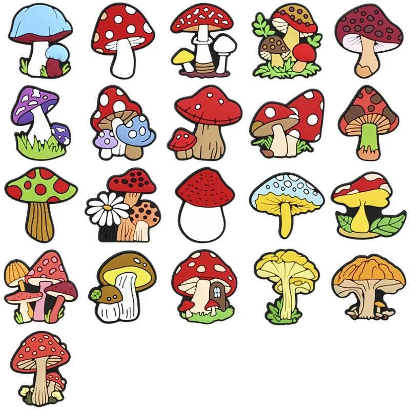 

Shoe Charms for Crocs Accessories Mushroom Shoes Charm for Croc Decorations Pins Men Accessory Jeans Woman Clogs Clips Badges