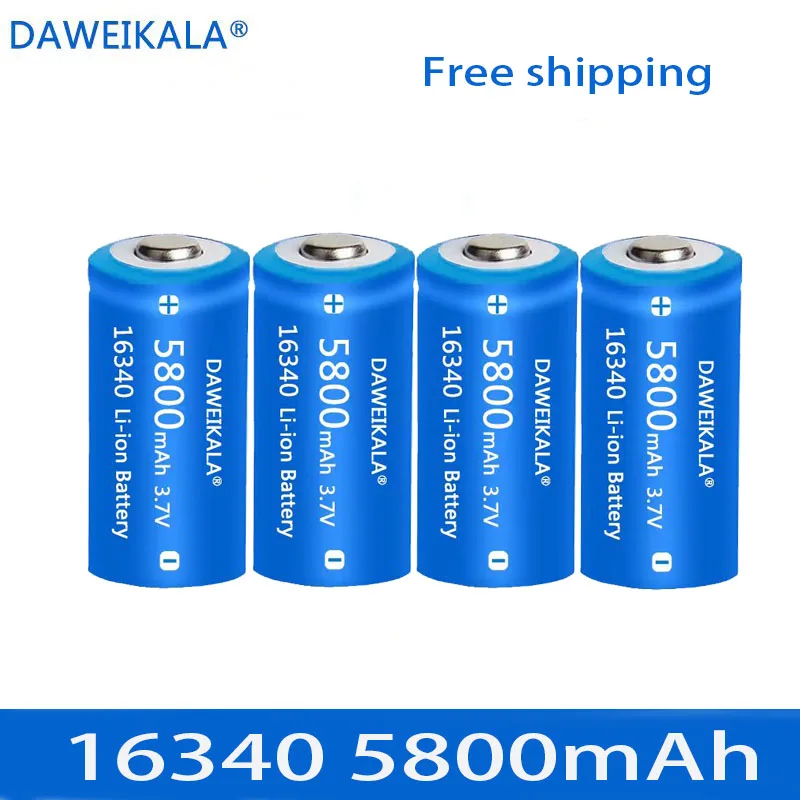 2023 Daweikala Brand CR123A 3V Lithium Battery CR123 123A CR17345 16340 Button Battery, Used for Dry Main Battery Camera Flashli