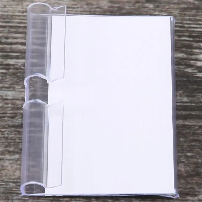 AEE6-50Pcs Clear Plastic Label Holder Price Tag, Shelf Label Clip Removable Label Holder For Storage Bins Basket Labels
