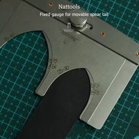 Nattools Adjustable Belt Spear Tail Fixed Length Belt Auxiliary Cutting Mold Stainless Steel Ruler Tail Scratching Tool