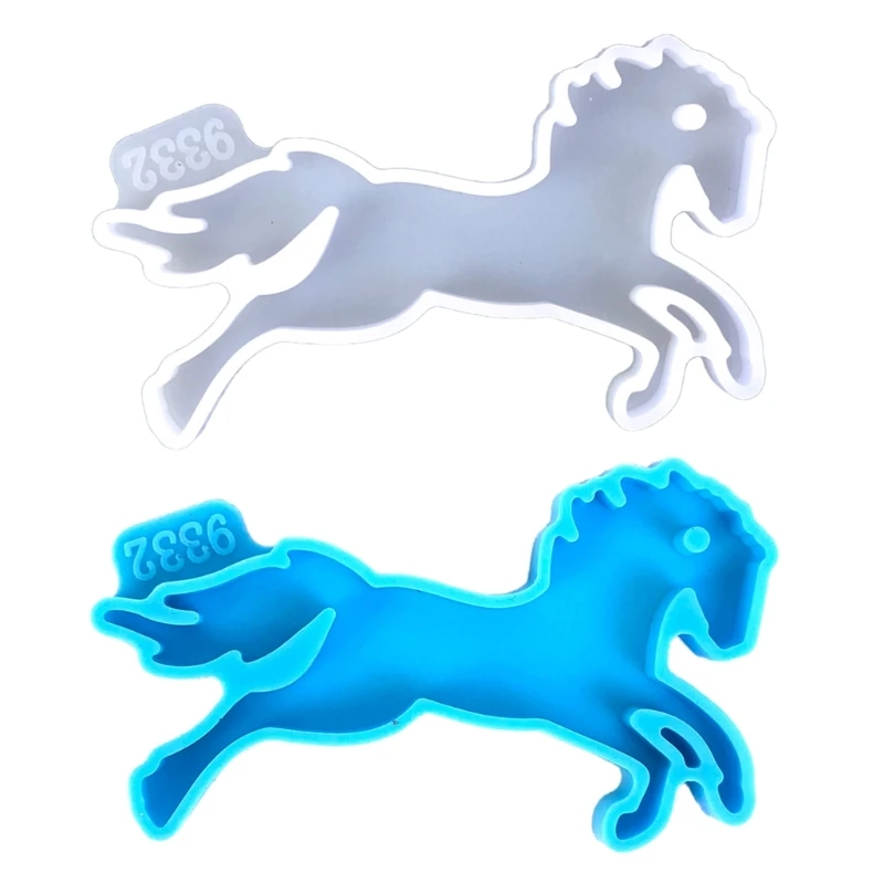 Running Horse Silicone Mold DIY Keychain Pendant Jewelry Crafting Mould for Valentine Love Gift