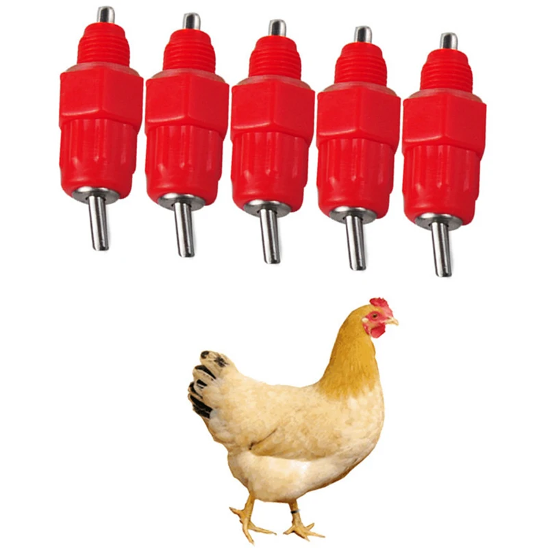 Chicken Nipples Tee Fittings - Fully Automatic Poultry Waterers Kit Chicken Water Drinker 10 Pack