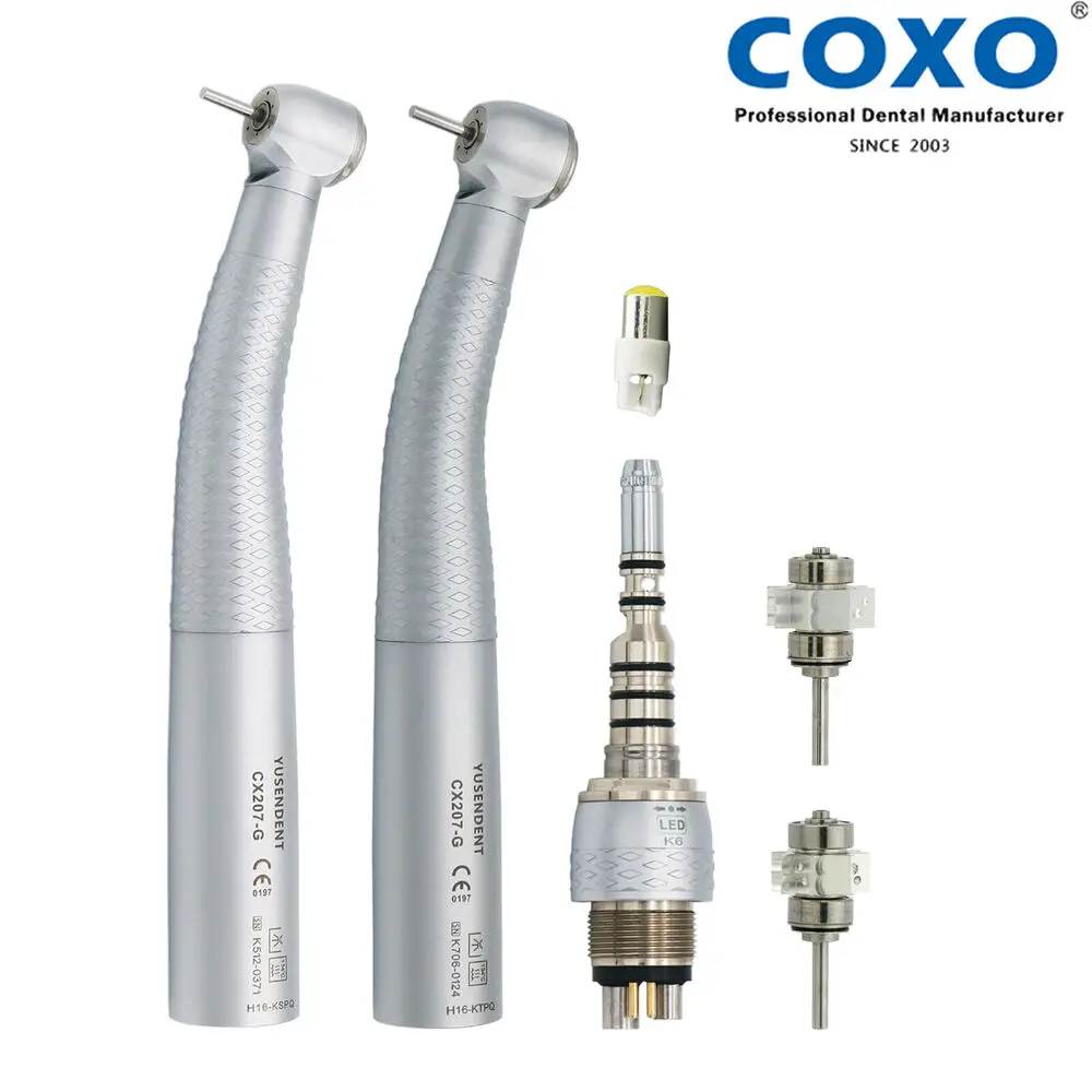 

COXO YUSENDENT Dental Fiber Optic Handpiece High Speed Fit KAVO 6 Holes LED Coupler CX207