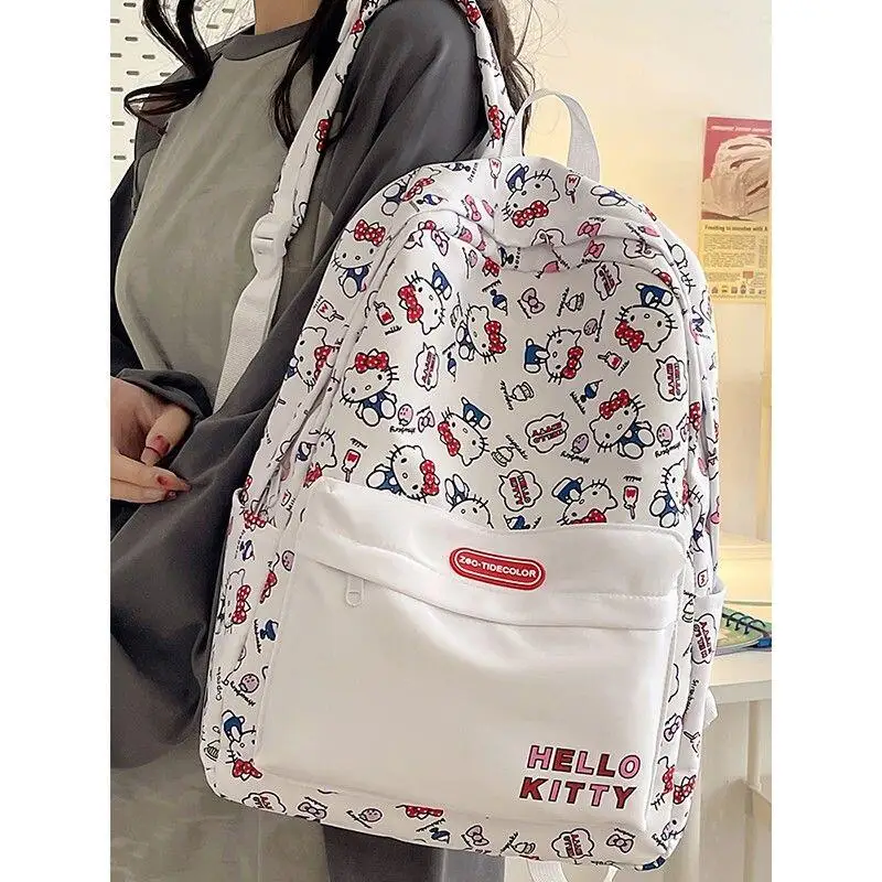 

Sanrio Hello Kitty студенческий рюкзак для девочек школьный рюкзак детский легкий школьный рюкзак большой емкости модная новая сумка с героями мультфильмов