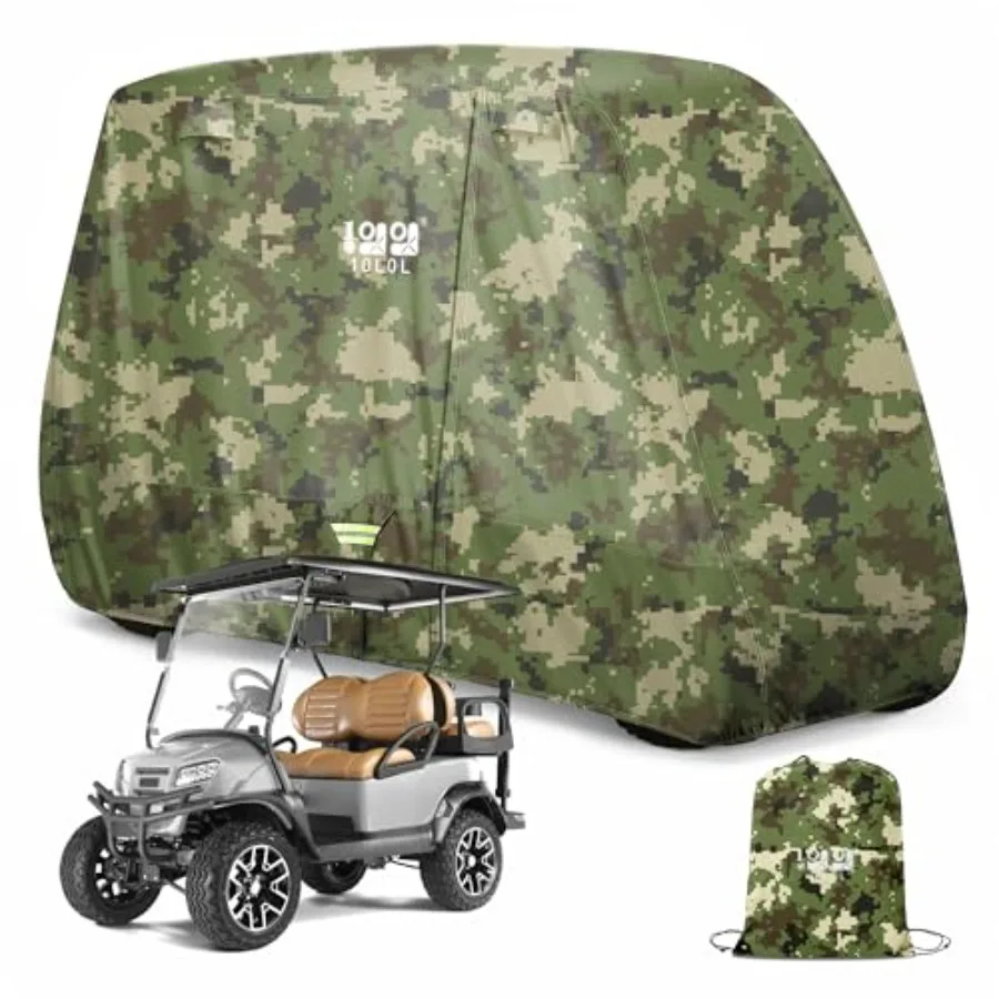 

Прочный чехол для гольф-кара 650D для 2/4/6 пассажиров, для EZGO, Club Car и Yamaha, всепогодная защита на открытом воздухе, водонепроницаемый чехол