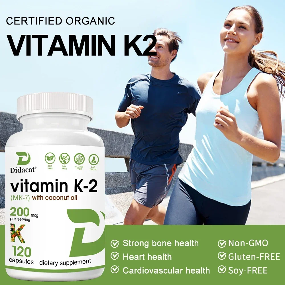 Vitamin K2 (MK-7) 200mcg Softgels, Easily Absorbed Vitamin K Supplement - Bone, Joint & Immune Support - Non-GMO Certified