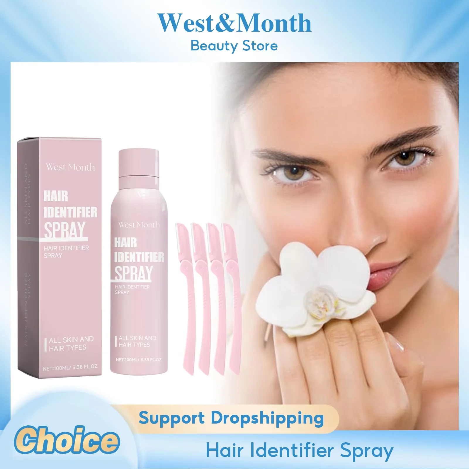 

Hair Identifier Spray for Face Shaving Painless Smoothing Moisturizing Hair Growth Inhibitor Body Depilatory Hair Removal Spray