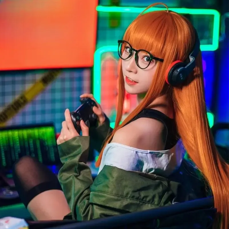 Game Persona 5 Futaba Sakura Cosplay Costumes Casual Uniforms Coat Jacket Full Set Genius Hacker Outfits Party Carnival Suits
