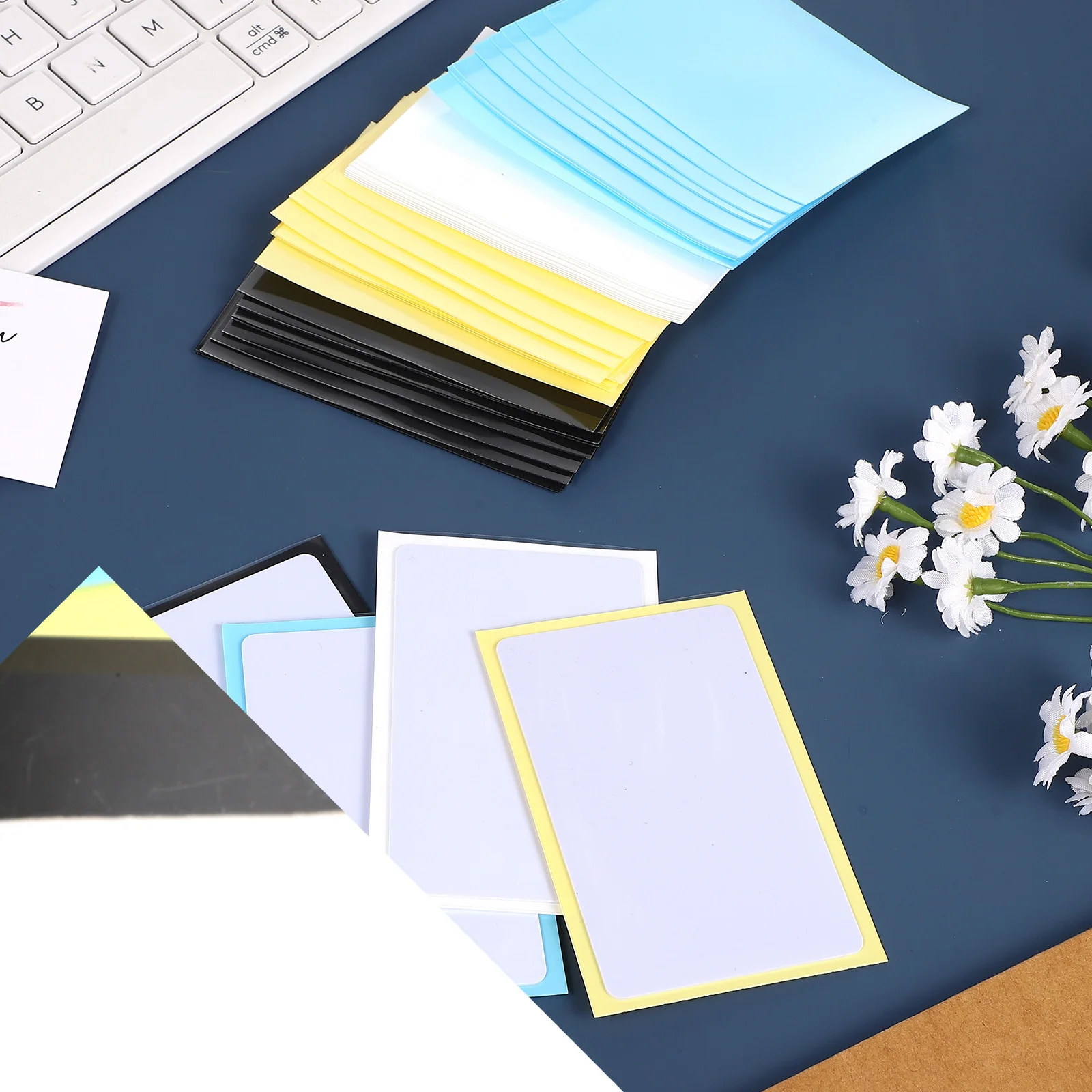 200 قطعة الأكمام الملونة لينة ماتي Cpp المواد مقاومة للخدش افتتاح سلس لبطاقات التداول حامل بطاقة الائتمان بطاقة #6