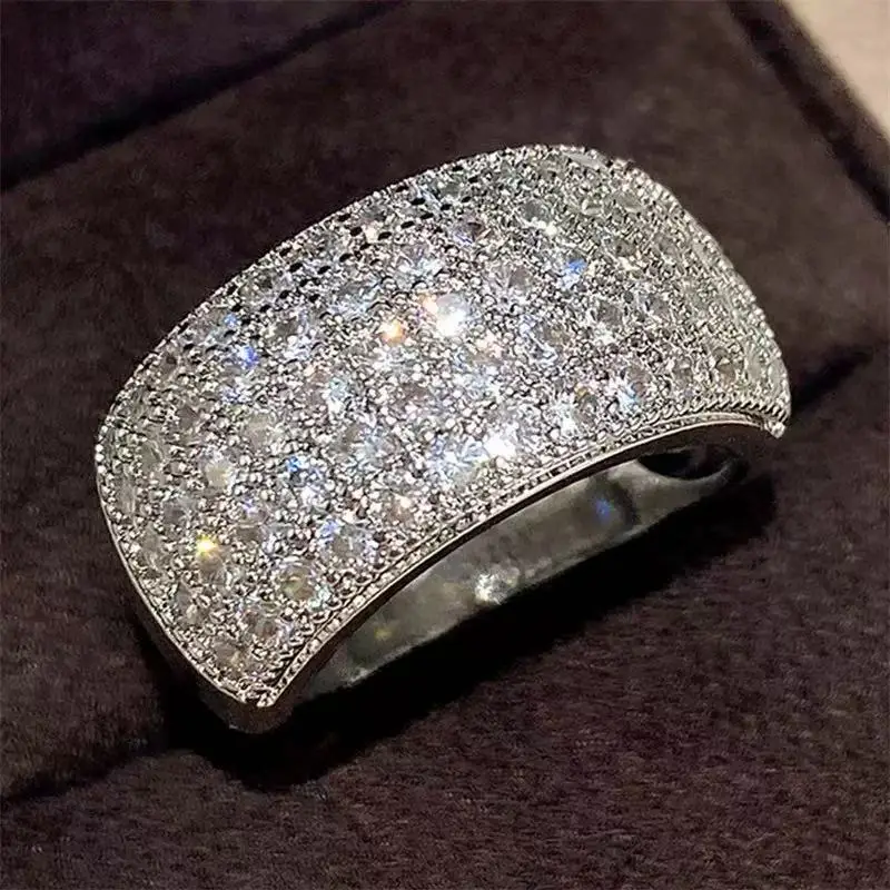 Jinggong Eight-Heart Eight-Arrow Zirconia Fashion Ring Handpiece Manufacturer Wholesale