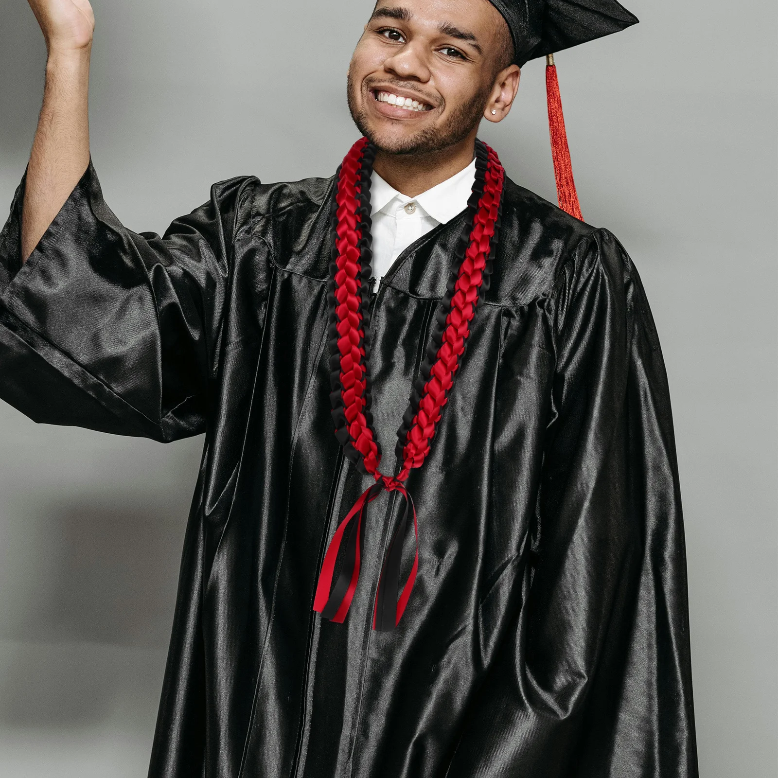 شريط التخرج ليس منسوج يدويًا من البوليستر المضفر إكليل الرقبة لملحقات حفلات التخرج في المدرسة الثانوية #2