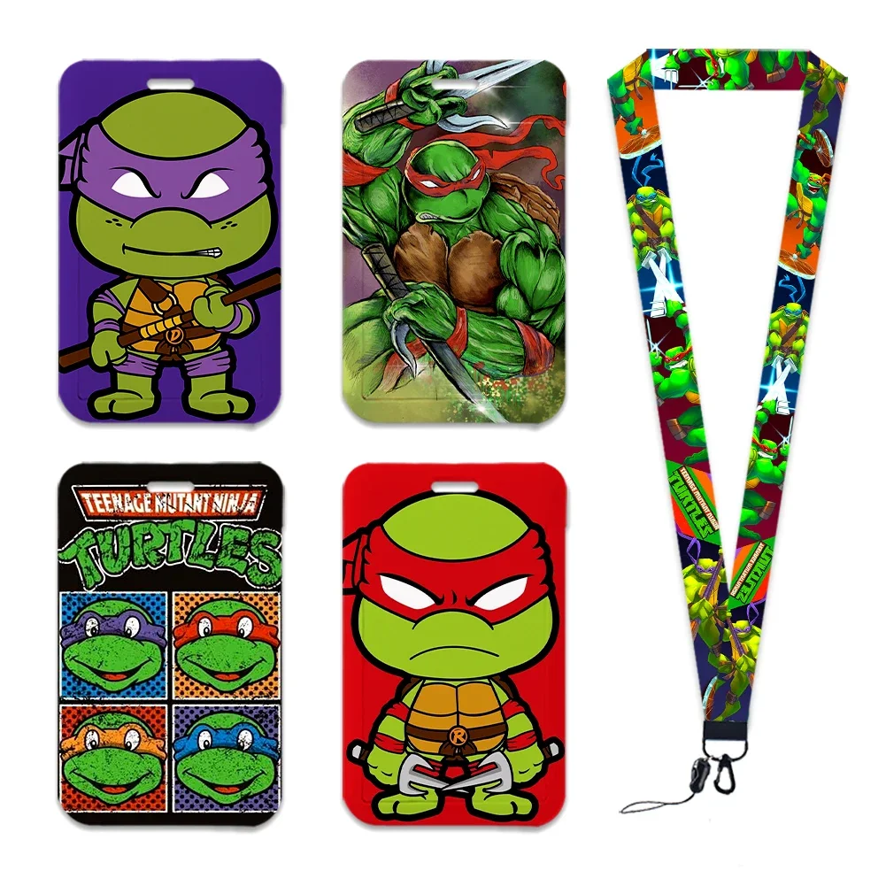 Cartoon Turtles Anime Lanyard For Keys Chain ID Credit Card Cover Bus Card Holder Charm Badge Holder Personalized Accessories
