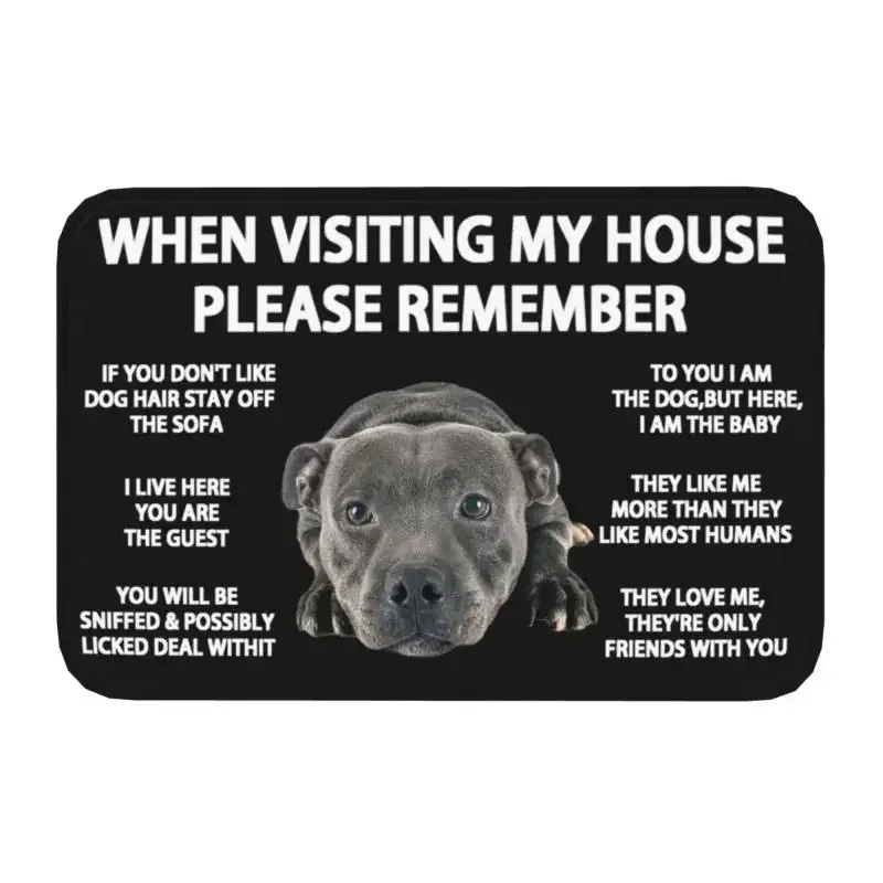 Staffordshire Bull Terrier Doormat Non-Slip Kitchen Bath Mat Bedroom Balcony Floor Door Rug Foot Rugs Entrance Carpet  for Home