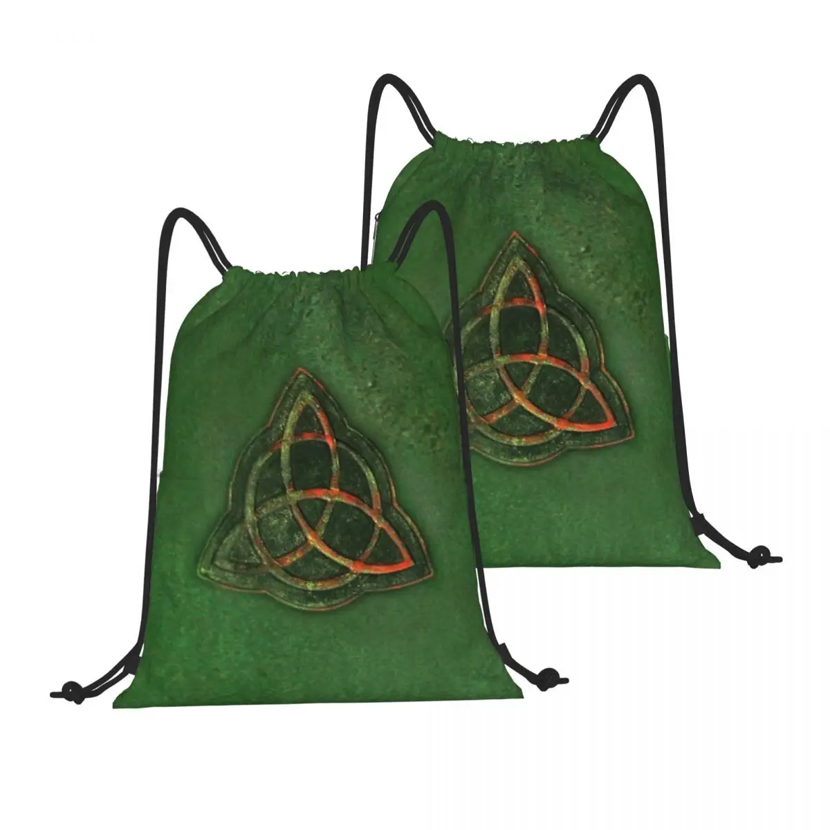 Drawstring Backpack Book Of Shadows Charmed Triquetra Shoulder Bag Zipper Pocket Sports & Travel Hikes Portables Bag