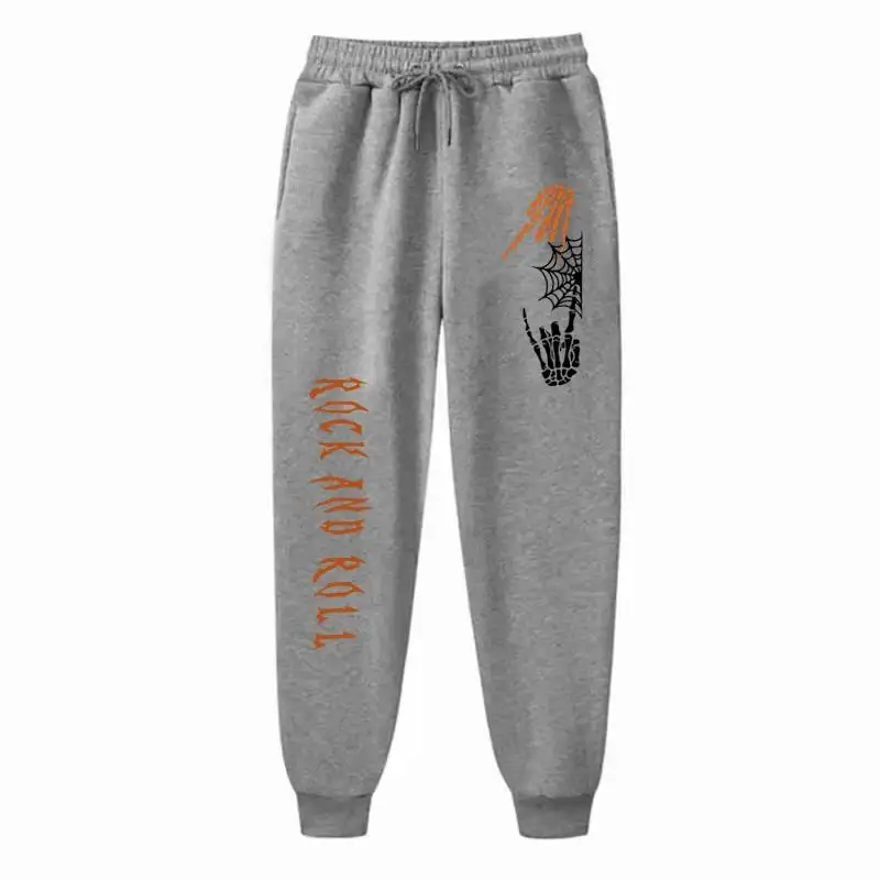 

Rock And Roll Letter Printed Long Pants WomenStreet Female Casual Fitness Jogger Fleece Drawstring Pant Fashion Sweatpants