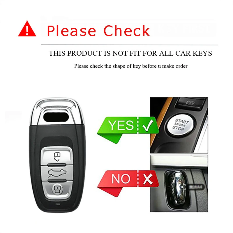 Zinc Alloy Leather Car Remote Key Case Cover For Audi A1 A3 A4 8P 8L A5 B6 B7 A6 A7 C5 C6 Q3 Q5 Q7 4F S3 S6 RS3 TT Accessories