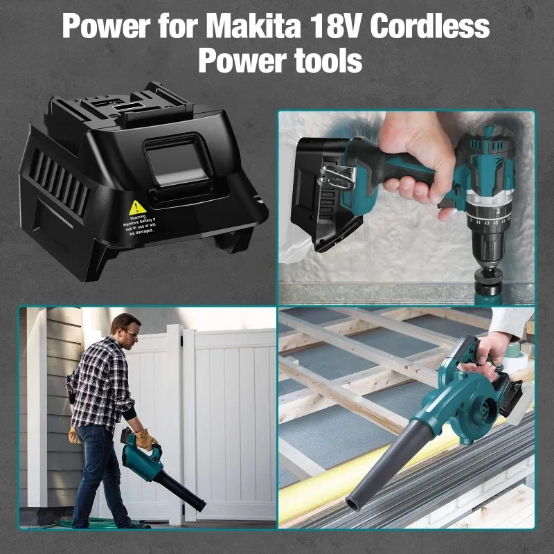 Для литий-ионных аккумуляторов Makita 40 В MT40MT18, адаптер-конвертер, совместимый с аккумулятором Makita 18 В, аккумуляторные электроинструменты